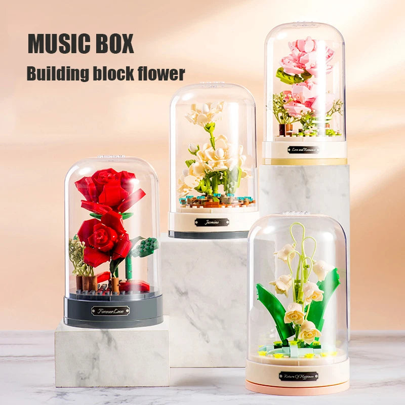 Romantic Flowers Music Box