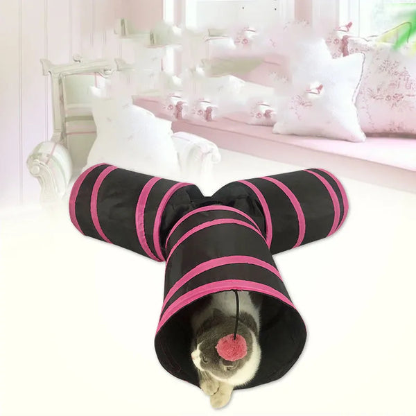 Y-shaped Foldable Cat Tunnel